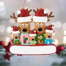 Bawei Yaratıcı Noel Ağacı Süslemeleri Elk Geyik Aile Kolye Dıy Aile Hediye Beş Rendeers