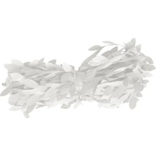 Bawei Yapay Vines Ivy Garlands Yeşillik Rattan Yaprakları Şerit Çelenk El Sanatları 20M Beyaz
