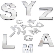 Yapışkanlı Harf 8.5 cm Parlak Krom Kapı Oda Posta Kutusu C Harfi