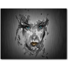 Cakatablo Belirsiz Boyama Tekniğiyle Kadın Yüzü