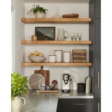 Doğal Ahşap Raf 3'lü Takım - 140X20 cm