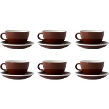 Acme Evolution 6'lı Latte Fincan Seti Kahverengi