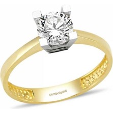 Sembol Gold 8 Ayar Altın Tektaş Yüzük