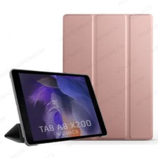 wowacs Samsung Galaxy Tab A8 10.5 SM-X200 SM-X205 Uyumlu Smart Kılıf Arkası Şeffaf + Ekran Koruyucu + Kalem