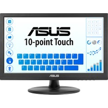 Asus VT168HR 15,6 LED 1366X768 10MS HDMI VGA Vesa 3yıl 10 Parmak Dokunmatık, Eyecare