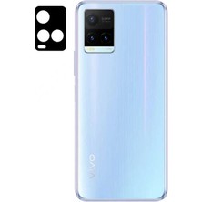 Kupa Vivo Y32 Kamera Lens Koruyucu Tam Kapatan Darbe Emici Ince Çözünürlük Engellemez
