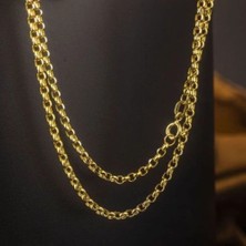 Sembol Gold Altın Zincir Aynalı Doç Zincir 50 cm