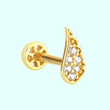 Sembol Gold Altın Melek Tragus Piercing 14 Ayar