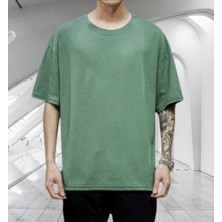 Amor Man Büyük Beden Yuvarlak Yaka %100 Pamuk Ter Tutmayan Ultra Hafif Oversize Erkek T-Shirt