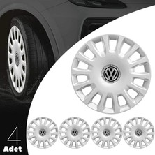 Whiteoto Volkswagen 14 Inç Jant Kapağı Amblemli Gri 4'lü Takım 144