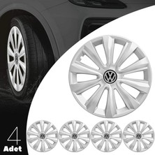 Whiteoto Volkswagen 16 Inç Jant Kapağı Amblemli Gri 4'lü Takım 143