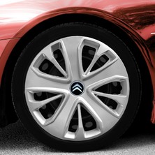 Whiteoto Citroen 15 Inç Jant Kapağı Amblemli Gri 4'lü Takım 138