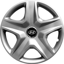Whiteoto Hyundai 16 Inç Jant Kapağı Amblemli Gri 4'lü Takım 120