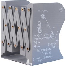 HaiTun 1 Adet Masaüstü Graffiti Ayarlanabilir Bookends Metal Skid Genişletme Dosya Klasör Tutucu Geri Çekilebilir Kitap Raf Standı (Gri) | (Yurt Dışından)