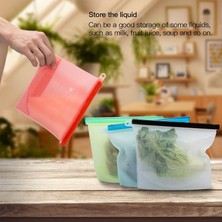 HaiTun 4 Adet Silikon Gıda Çantası Fda Kullanımlık Silikon Gıda Çantası Kilitli Çanta Sızmaz Dondurucu Korunma Çok Amaçlı | Saran Wrap plastik Poşetler (Yurt Dışından)