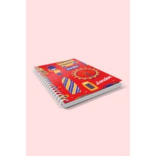Co Notes  3'lü Spiralli Kareli Defter Seti - London Series A5 (15X21CM)