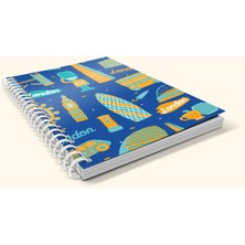Co Notes  3'lü Spiralli Kareli Defter Seti - London Series A5 (15X21CM)