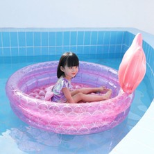 ZHKJ Shop 120cm Şişme Denizkızı Şişme Havuz - Pembe (Yurt Dışından)