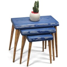 Entema Doğal Ağaç Masif Kütük 3’lü Zigon Sehpa