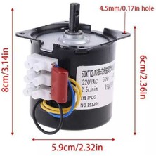 Evcil Sanal Market Zaman Saatsiz Çevirme Motoru 60 Ktyz 220 Volt 2,5 Rpm