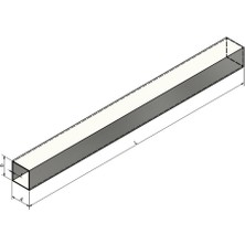 BHK Sera Sistemleri Bhk 70X70X2,0MM Siyah Demir Kutu Profil 1 Metre