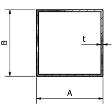 BHK Sera Sistemleri Bhk 70X70X2,0MM Siyah Demir Kutu Profil 3 Metre