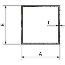 BHK Sera Sistemleri Bhk 50X50X2MM Galvanizli Demir Kutu Profil 1 Metre