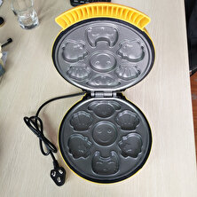 HTColtd Karikatür Kek Makinesi Kahvaltı Tam Otomatik Çok Fonksiyonlu Mini R Mini Waffle Makinesi Çocuk Pişirme Makinesi Home - Waffle Makineleri (Yurt Dışından)