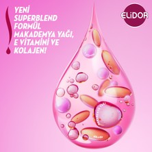Elidor Superblend 2'si 1 Arada Şampuan ve Saç Bakım Kremi Güçlü ve Parlak E Vitamini Makademya Yağı Kolajen 500 ml