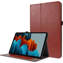 Samsung Galaxy Tab S7 + / T970 Deri Kılıfı Için  Brown (Yurt Dışından)