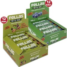 Fellas Meyve Bar 40G Ikili Kutu 24 Adet (Antep Fıstıklı x 12 + Yaban Mersinli x 12)