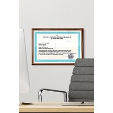 Özcanlar Çerçeve A4 Çerçeve Ucuz 21X30 Sertifika Evrak Diploma Belge Fotoğraf Çerçevesi Duvara Asılabilir Ofis Özc-Boşbelge