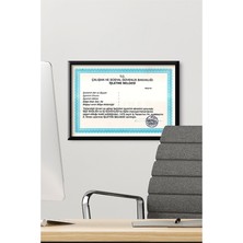 Özcanlar Çerçeve A4 Çerçeve Ucuz 21X30 Sertifika Evrak Diploma Belge Fotoğraf Çerçevesi Duvara Asılabilir Ofis Özc-Boşbelge