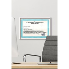 Özcanlar Çerçeve A4 Çerçeve Ucuz 21X30 Sertifika Evrak Diploma Belge Fotoğraf Çerçevesi Duvara Asılabilir Ofis Özc-Boşbelge