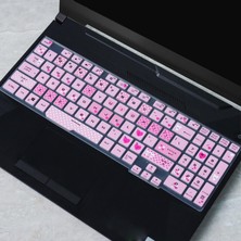 Bestnify Klavye Kapak Silikon Evrensel Asus Tuf Gaming A15 Laptop Aksesuarları Pembe (Yurt Dışından)