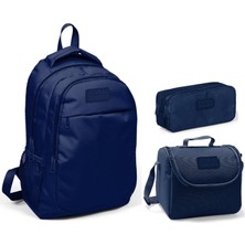 Coral High Lacivert Erkek Çocuk Ilkokul Çanta Seti - Sırt Çantası+Beslenme+Kalemlik