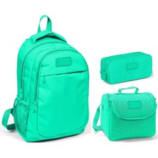 Coral High Lacivert Yeşil Kız Çocuk Ilkokul Çanta Seti - Sırt Çantası+Beslenme+Kalemlik