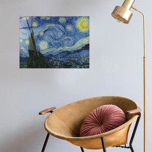 Decorita Klasik Tablo | Cam Tablo | Yıldızlı Gece | 30cm x 40cm