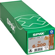 Spax Ahşap Konstrüksiyon Vidasıhı.force 6 x 300 mm 50'li Yarım Dişli Pul Başlı