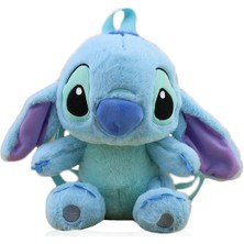 Sinley 30 cm Karikatür Mavi Stitch Peluş Anaokulu Okul Çantası (Yurt Dışından)