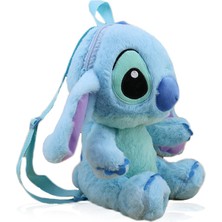 Sinley 30 cm Karikatür Mavi Stitch Peluş Anaokulu Okul Çantası (Yurt Dışından)