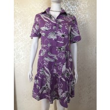 DaisyModa Gömlek Yaka Çiçekli Elbise