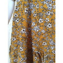 DaisyModa Gömlek Yaka Çiçekli Elbise