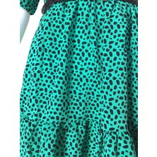 DaisyModa Gömlek Yaka Çiçekli Elbise