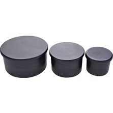 Nusnus Bakır Parafinli Mumluk 3'lü Siyah