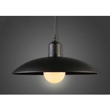 Riolight Retro,vintage,rustik 1xe27 duylu Siyah Metal Sarkıt avize