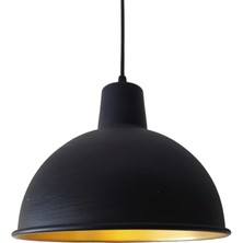 Riolight retro,vintage mutfak,oda,cafe,oteller için siyah 1xe27 metal sarkıt avize