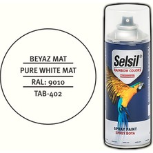 Selsil Rainbow Sprey Boya 400ML (Beyaz Mat - Pure White Mat)