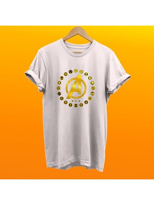 Remonz Marvel Avengers Baskılı %100 Pamuk Oversize T-Shirt Büyük Beden Tişört