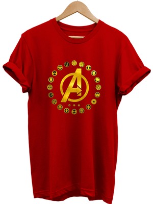 Remonz Marvel Avengers Baskılı %100 Pamuk Oversize T-Shirt Büyük Beden Tişört